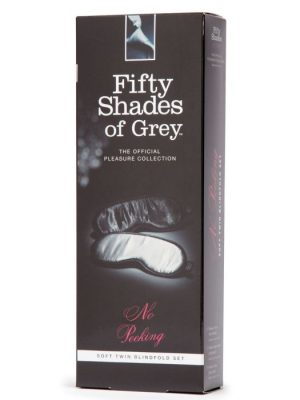 Fifty Shades of Grey No Peeking Soft Twin Blindfold Set