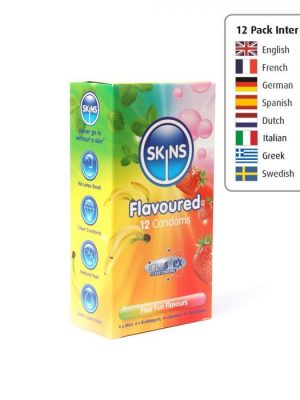 Skins Condoms Flavours 12 Pack International 1