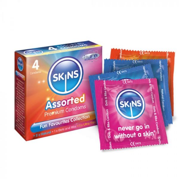 Skins Condoms Assorted 4 Pack International 1 D&R, NAT, UT