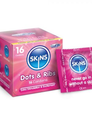 Skins Condoms Dots & Ribs Cube 16 Pack