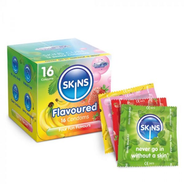 Skins Condoms Flavours Cube 16 Pack