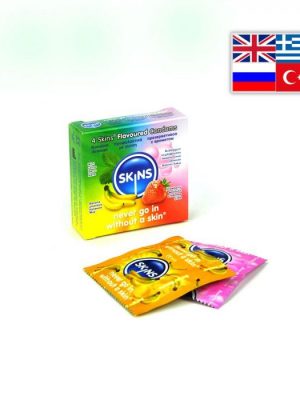Skins Condoms Flavours 4 Pack International 1