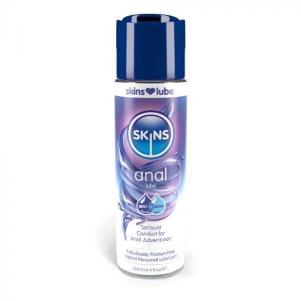 Skins Anal Hybrid Silicone and Water Based Lubricant 4.4 fl oz 130ml