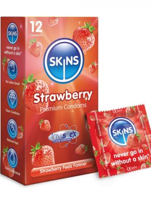 Skins Condoms Strawberry 12 Pack