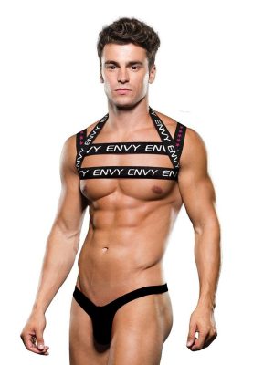 Envy Logo Mens Harness Chest Piece Black White