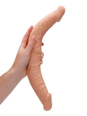 Real Rock Veined Double Dong 14 inches Flesh