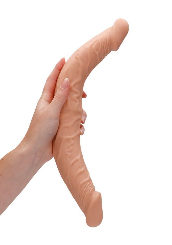 Real Rock Veined Double Dong 14 inches Flesh