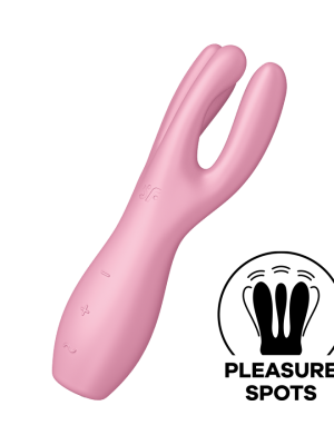 Satisfyer Threesome 3 Soft Silicone Vibe Pink