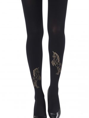 Zohara “Magic Dance” Gold Print Tights