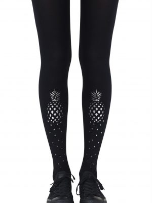 Zohara “If You Like Piña Coladas” Silver Print Tights