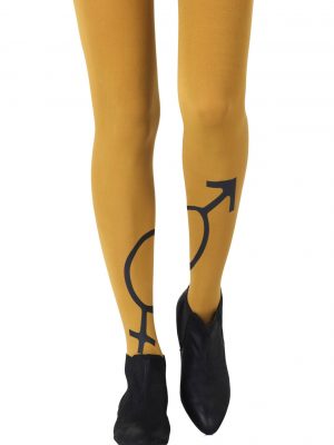 Zohara “Mars + Venus” Black Print Tights