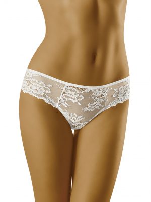 Wolbar Lola Stretch Lace Full Back Panty Brief White