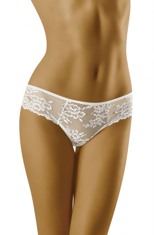 Wolbar Lola Stretch Lace Full Back Panty Brief White