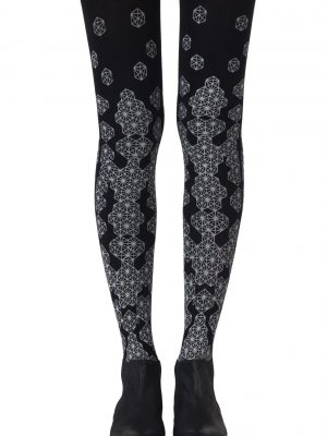 Zohara “Queen Bee” Grey Print Tights