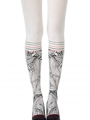 Zohara “Waikiki Nights” Cream Tights