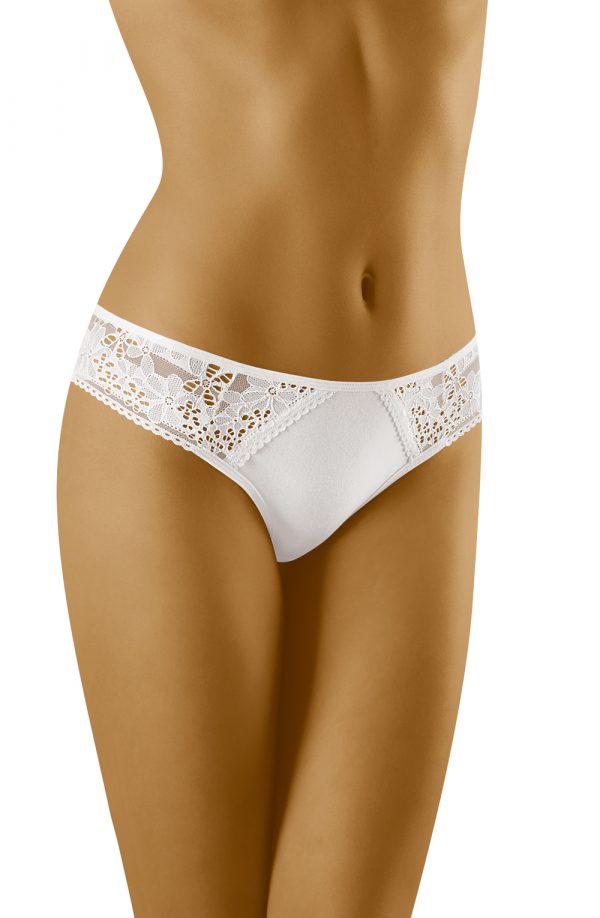 Wolbar Eco-Tu Full Back Lace Detail Brief Panty White
