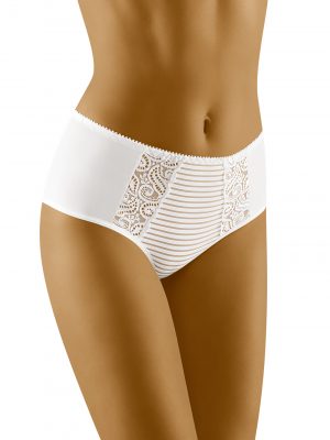 Wolbar Hula Elegant Elastic Mesh Full Back Brief White